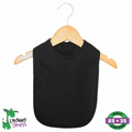 The Laughing Giraffe   2-Ply Poly Cotton Blend Baby Bib w/Velcro Closure - Black